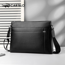 Cadile crocodile men leather business shoulder bag large capacity shoulder bag computer casual bag file bag backpack