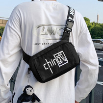 2022 New Ins National Tide Skew Satchel Shoulder Bag Male Chest Bag Student Backpack Leisure 100 Hitch Satchel Port Wind Female Couple