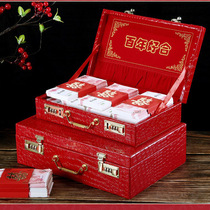 Bai gift box gift box wedding box Bride wedding box gift money box large medium and small red box dowry box