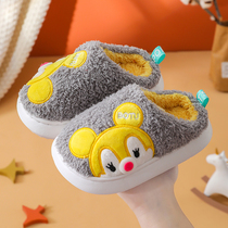 Cute cute children cotton tow boy waterproof slippers winter boys and boys spring and autumn non-slip home shoes