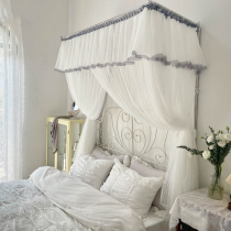 Japan-style Superior Mosquito Net 2022 New Fishing Rod Telescopic Triple Door Stainless Steel Bracket Rod Plus Coarse Thickening Home