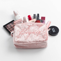 Net red cosmetic bag female large capacity portable portable cosmetics storage bag girl heart simple cosmetic bag ins Wind