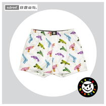 subreef Dark Island F2CE water gun Aro pants cotton couple four corner underwear mens and womens home shorts white pajama pants