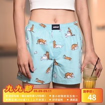 Fak Cat subreef Dark Island Couple Cotton Four Corner Shorts Underpants Men and Womens Home Pants Aro Pants Plus Size