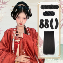 Ancient costume wig bendable Tang style horn bag pad hair board antique Hanfu hair bag new twist bag COS shape