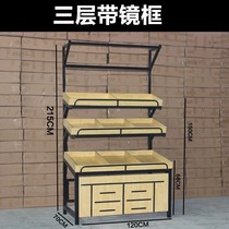 City fruit shelf display rack multifunctional fruit shelf vegetable shelf steel wood frame fruit