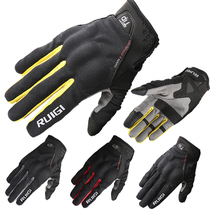  Ruiji RUIGI motorcycle riding gloves spring and summer thin breathable anti-fall touch screen knight racing gloves