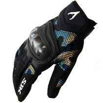 SBK motorcycle carbon fiber gloves summer AJ-1 knight breathable fall-proof motorcycle touch screen gloves fall-proof