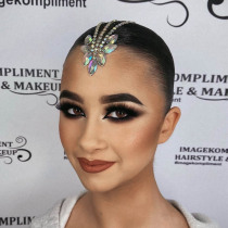 Starcan Childrens Latin Dance Morden Dance Competition Shows Super Shiny Drills Black Pool Headwear National Standard Inlaid Drill Accessories Women