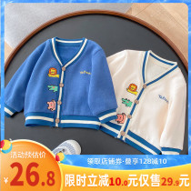 Baby cardigan spring and autumn jacket Baby autumn knitted jacket Childrens autumn top Girls  new childrens clothes