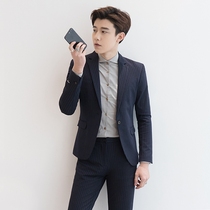 Small suit mens youth self-cultivation Korean trend handsome casual dress British style wedding bridegroom suit suit suit