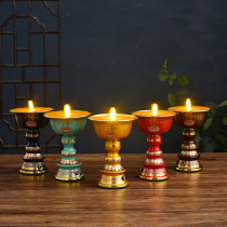 Charging LED lotus lanterns Buddha lights front lights bright lights Guanyin God of Wealth offering to pay money