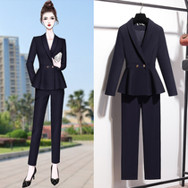 Professional suit suit female spring and autumn temperament goddess fan high-end business formal dress Sales department tooling suit overalls