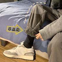 Cotton pants mens winter thickened northeast outside wearing Korean version trends 100 hitch wool pants for mens boomer and warm bunch of pants