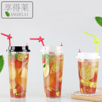 Enjoy Delai 500 700ml injection milk tea cup Disposable takeaway drink cup Juice thickened frosted packing cup
