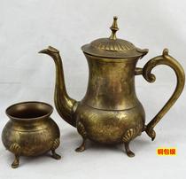 Russian copper-clad silver Hulk kettle old old goods