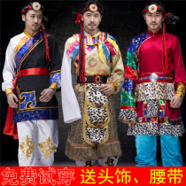 Tibetan dance costume performance clothes male adult Tibet water sleeve performance clothing minority Mongolian Zhaxidler