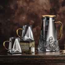 Cold Kettle Glass High Temperature Resistant Cold Blister Water Container Cool Tea Juice Jug Home Cool Kettle Tea Barrel Open Water Cup