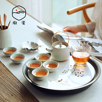Household Ru kiln kung fu tea set Tea Cup ceramic dry tea set set Japanese simple office small tea table