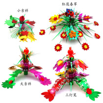 Festival jewelry simulation flowers Mid-Autumn Festival fruit tower to make tea tower to make flower basket round simple tower large top flower spring grass flower