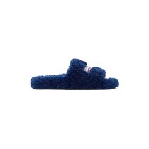 BLCG #Blue Fake-Furry Slide Sandals