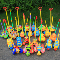 Children baby hand push toy Single pole push push music TODDLER PLANE cart wheel LEARN to walk with bell boy girl