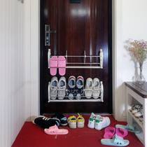 Economic storage space household simple shoe shelf artifact magnetic door nail-free dormitory small apartment shoe rack