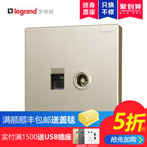 Legrand tcl switch socket panel classic gold phone TV voice cable Strong Signal Type 86