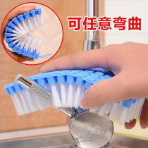 Washing brush shoe brush soft wool cleaning shoes multifunctional household clothes artifact rinse bendable board brush does not hurt