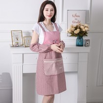Apron 2021 New set home kitchen waterproof and oil-proof summer thin breathable waist adult work gown