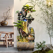 Zen Zhaocai rockery water fountain ornaments indoor balcony courtyard fish pond landscaping home retro opening decoration
