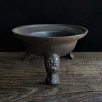 Cast iron material beast foot brazier charcoal stove tea hot water barbecue supplies Retro retro Yaju Tea Club practical collection
