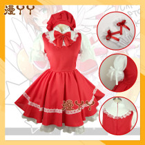 (Man Yaya)Cosplay magic card girl Sakura Sakura Kiyomoto Sakura Red and white Sakura Battle suit wig shoes