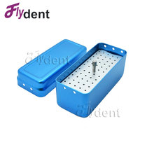 Dental Material 72 Holes Solid Core High Speed Car Needle Case Metal Car Needle Holder Oral Enlargement Needle Tool Disinfection Box