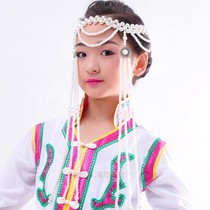 Mongolian female headwear female adult beaded girl female handmade performance dancing headdress children headgear