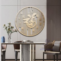 Chinese metal wall decoration creative round lucky character living room bedroom porch decoration crafts Chinese style pendant wall decoration