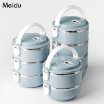 304 stainless steel insulated lunch box for adult students with the first layer of sealed anti-spill portable simple multi-layer lunch box