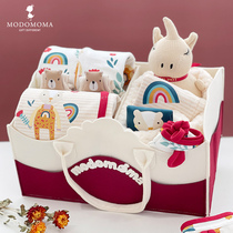 Modomoma Infant Meet Baby Gift Box Autumn Bowl Baby Cartoon Printing Long Sleeve Cotton Cruise