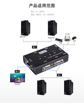 Maxtor dimension moment MT-460KL KVM switch 4 in 1 out 4 ports USB shared mouse button VGA manual with wire control