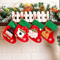 Running Deer Christmas Socks Adornment Christmas Socks Gift Bags Gift Bags Christmas Shop Windows Decorative Socks
