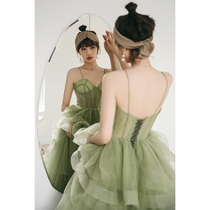 Harness Evening Gown Lady Banquets Temperament Trailing End High End Small Crowns Fairy air presenter Lions dress light and luxurious