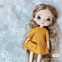 Autumn dress backpack Mknit stick needle baby dress illustration 6 points bjd cloth Holala plain text tutorial