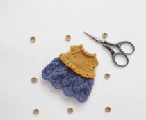 Lace dress zero basic video tutorial text tutorial bar needle wool knitting doll illustration