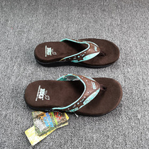Foreign trade womens flip flops womens outdoor slippers Lightweight memory cotton rebound cushioning comfortable foot beach slippers