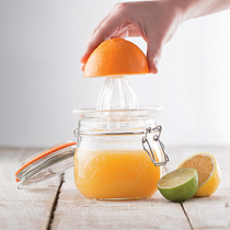 Jinya Dublin padded glass lemon orange manual squeeze juicer glass lemon measuring cup set