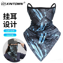 Hanging ear triangle ice wire mesh eyebreathable mask motorcycle wind-proof surface towel
