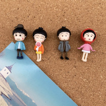 4 sets of small balls three-dimensional animation doll press nail color nail creative wall cork decoration map