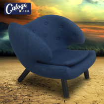 Single sofa lazy chair coffee chair simple casual sofa chair wooden foot chair Gannet chair