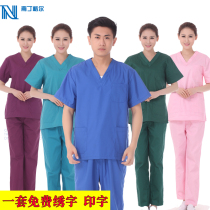 Large size hand washing clothes Female cotton male brush hand long sleeve plus short sleeve operating room clothes Stomatological hospital doctor overalls