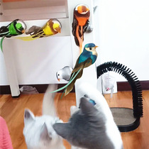Cat toy simulation feather bird pet kitten supplies